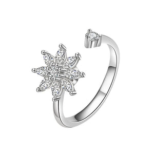 925 Sterling Silver Winters Kiss Fidget Ring