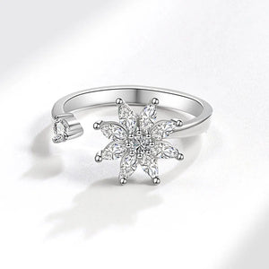 925 Sterling Silver Winters Kiss Fidget Ring