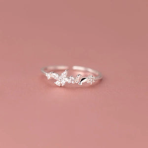 925 Sterling Silver Butterfly Kiss Ring