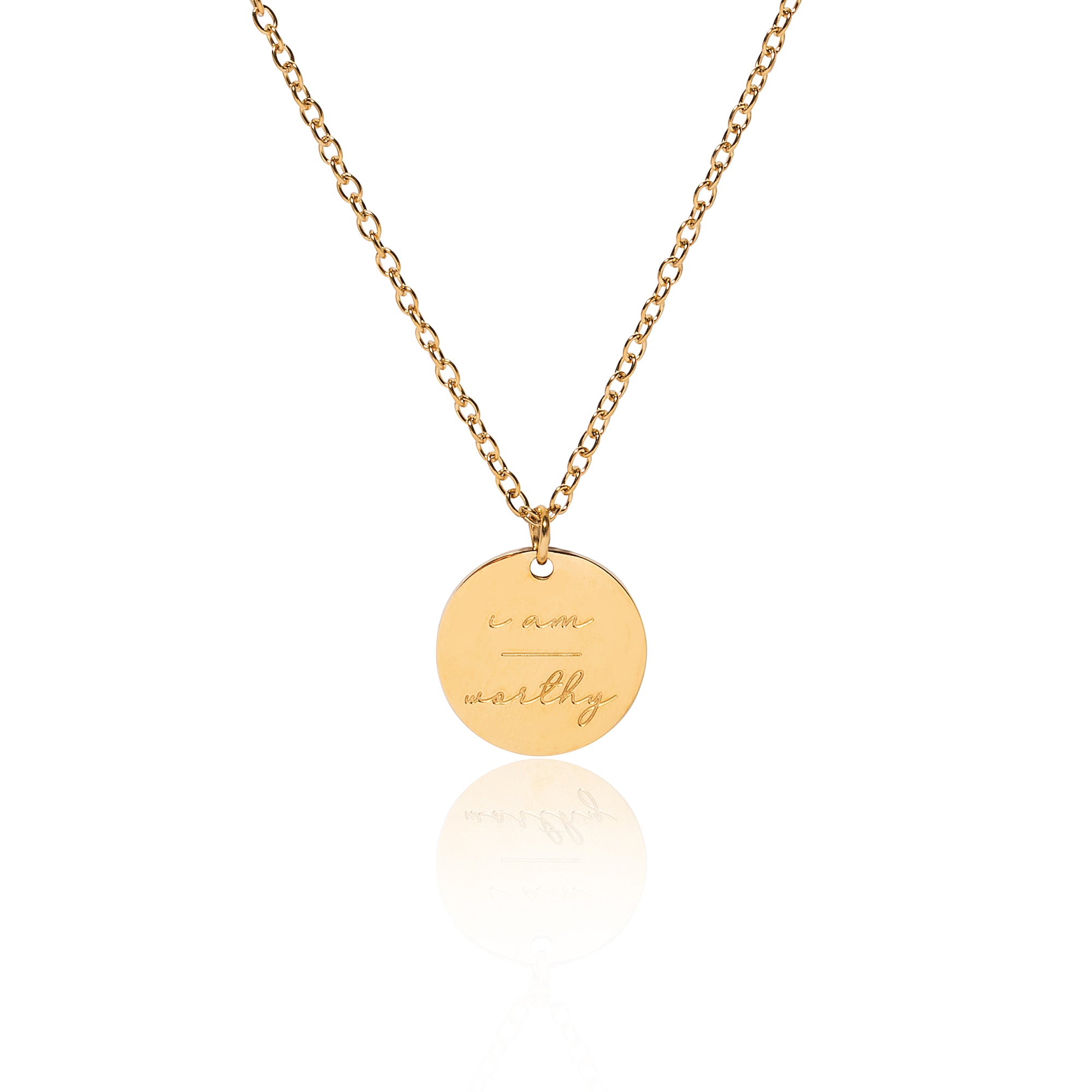 18k Gold I Am Worthy Necklace